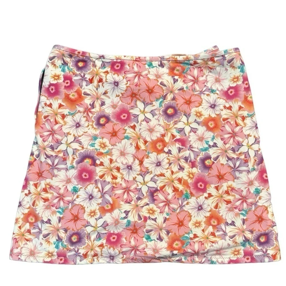 Reina Olga Behati Skirt Women's Coverup Size Medium 2 Color Pastel‎ Flowers NEW